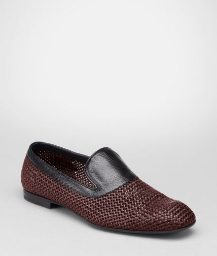 BOTTEGA VENETA - AUBERGINE NERO STUOIA SMOOTH CHEVRE SLIP ON