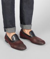 Bottega Veneta® AUBERGINE NERO STUOIA SMOOTH CHEVRE SLIP ON Bottega Veneta® AUBERGINE NERO STUOIA SMOOTH CHEVRE SLIP ON