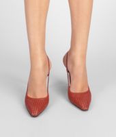 Bottega Veneta® BURNT RED STUOIA SMOOTH CHEVRE PUMP Bottega Veneta® BURNT RED STUOIA SMOOTH CHEVRE PUMP