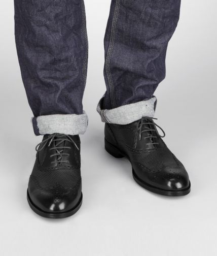 BOTTEGA VENETA - Nero Jungle Calf Lace Up