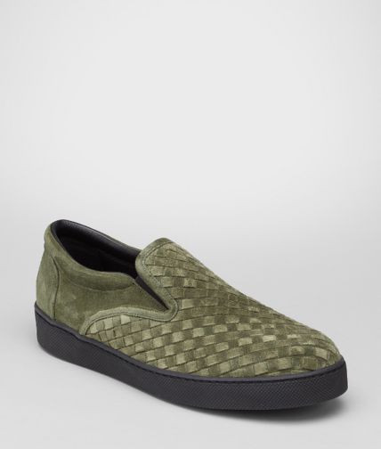 BOTTEGA VENETA - SNEAKERS SERGEANT IN CAMOSCIO INTRECCIATO