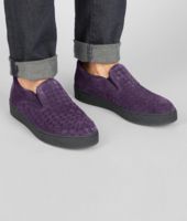 Bottega Veneta® PURPURA INTRECCIATO SUEDE SNEAKER Bottega Veneta® PURPURA INTRECCIATO SUEDE SNEAKER