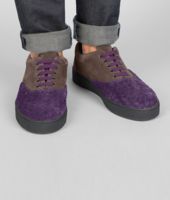 Bottega Veneta® PURPURA EDOARDO INTRECCIATO SUEDE SNEAKER Bottega Veneta® PURPURA EDOARDO INTRECCIATO SUEDE SNEAKER
