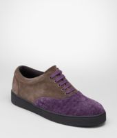 Bottega Veneta® PURPURA EDOARDO INTRECCIATO SUEDE SNEAKER Bottega Veneta® PURPURA EDOARDO INTRECCIATO SUEDE SNEAKER