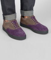 Bottega Veneta® PURPURA EDOARDO INTRECCIATO SUEDE SNEAKER Bottega Veneta® PURPURA EDOARDO INTRECCIATO SUEDE SNEAKER