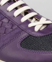 Bottega Veneta® PURPURA NERO NAPPA SUEDE MESH SNEAKER Bottega Veneta® PURPURA NERO NAPPA SUEDE MESH SNEAKER