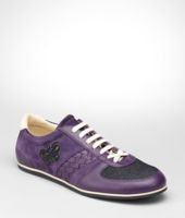Bottega Veneta® PURPURA NERO NAPPA SUEDE MESH SNEAKER Bottega Veneta® PURPURA NERO NAPPA SUEDE MESH SNEAKER