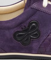 Bottega Veneta® PURPURA NERO NAPPA SUEDE MESH SNEAKER Bottega Veneta® PURPURA NERO NAPPA SUEDE MESH SNEAKER