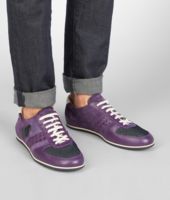 Bottega Veneta® PURPURA NERO NAPPA SUEDE MESH SNEAKER Bottega Veneta® PURPURA NERO NAPPA SUEDE MESH SNEAKER