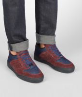 Bottega Veneta® SNEAKER AUS WILD- UND NAPPALEDER MESH INTRECCIATO AUBERGINE BLU Bottega Veneta® SNEAKER AUS WILD- UND NAPPALEDER MESH INTRECCIATO AUBERGINE BLU