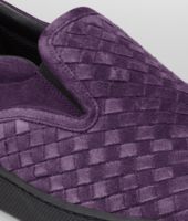 Bottega Veneta® PURPURA INTRECCIATO SUEDE SNEAKER Bottega Veneta® PURPURA INTRECCIATO SUEDE SNEAKER