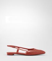 Bottega Veneta® BURNT RED STUOIA SMOOTH CHEVRE BALLERINA Bottega Veneta® BURNT RED STUOIA SMOOTH CHEVRE BALLERINA