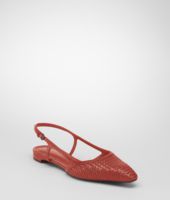 Bottega Veneta® BURNT RED STUOIA SMOOTH CHEVRE BALLERINA Bottega Veneta® BURNT RED STUOIA SMOOTH CHEVRE BALLERINA