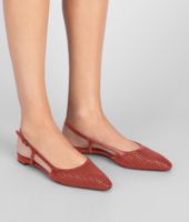 Bottega Veneta® BURNT RED STUOIA SMOOTH CHEVRE BALLERINA Bottega Veneta® BURNT RED STUOIA SMOOTH CHEVRE BALLERINA