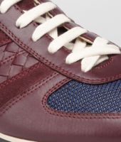 Bottega Veneta® AUBERGINE PRUSSE NAPPA SUEDE MESH SNEAKER Bottega Veneta® AUBERGINE PRUSSE NAPPA SUEDE MESH SNEAKER