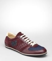 Bottega Veneta® AUBERGINE PRUSSE NAPPA SUEDE MESH SNEAKER Bottega Veneta® AUBERGINE PRUSSE NAPPA SUEDE MESH SNEAKER