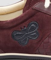 Bottega Veneta® AUBERGINE PRUSSE NAPPA SUEDE MESH SNEAKER Bottega Veneta® AUBERGINE PRUSSE NAPPA SUEDE MESH SNEAKER