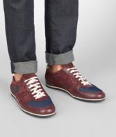 Bottega Veneta® AUBERGINE PRUSSE NAPPA SUEDE MESH SNEAKER Bottega Veneta® AUBERGINE PRUSSE NAPPA SUEDE MESH SNEAKER