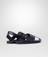 Bottega Veneta® NERO ESPRESSO NAPPA SUEDE MESH SANDAL Bottega Veneta® NERO ESPRESSO NAPPA SUEDE MESH SANDAL