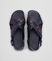 Bottega Veneta® NERO ESPRESSO NAPPA SUEDE MESH SANDAL Bottega Veneta® NERO ESPRESSO NAPPA SUEDE MESH SANDAL