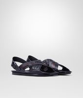 Bottega Veneta® NERO ESPRESSO NAPPA SUEDE MESH SANDAL Bottega Veneta® NERO ESPRESSO NAPPA SUEDE MESH SANDAL