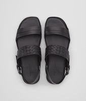 Bottega Veneta® NERO INTRECCIATO STORM CUIR SANDAL Bottega Veneta® NERO INTRECCIATO STORM CUIR SANDAL