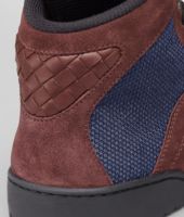 Bottega Veneta® AUBERGINE BLU INTRECCIATO SUEDE NAPPA MESH SNEAKER Bottega Veneta® AUBERGINE BLU INTRECCIATO SUEDE NAPPA MESH SNEAKER
