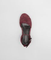 Bottega Veneta® Sandalen aus WILDLEDER INTRECCIATO AUBERGINE Bottega Veneta® Sandalen aus WILDLEDER INTRECCIATO AUBERGINE