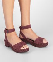 Bottega Veneta® Sandalen aus WILDLEDER INTRECCIATO AUBERGINE Bottega Veneta® Sandalen aus WILDLEDER INTRECCIATO AUBERGINE