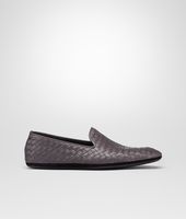 Bottega Veneta® CHAUSSON DE VILLE NEW LIGHT GREY EN CUIR DE VEAU FOULARD INTRECCIATO Bottega Veneta® CHAUSSON DE VILLE NEW LIGHT GREY EN CUIR DE VEAU FOULARD INTRECCIATO