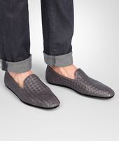 Bottega Veneta® CHAUSSON DE VILLE NEW LIGHT GREY EN CUIR DE VEAU FOULARD INTRECCIATO Bottega Veneta® CHAUSSON DE VILLE NEW LIGHT GREY EN CUIR DE VEAU FOULARD INTRECCIATO