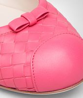Bottega Veneta® Rosa Shock Intrecciato Nappa Ballerina Bottega Veneta® Rosa Shock Intrecciato Nappa Ballerina