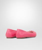 Bottega Veneta® Rosa Shock Intrecciato Nappa Ballerina Bottega Veneta® Rosa Shock Intrecciato Nappa Ballerina