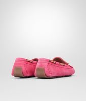 Bottega Veneta® Rosa Shock Intrecciato Suede mocassin Bottega Veneta® Rosa Shock Intrecciato Suede mocassin