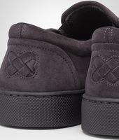 Bottega Veneta® SNEAKER MEDIUM GREY IN INTRECCIATO SUEDE Bottega Veneta® SNEAKER MEDIUM GREY IN INTRECCIATO SUEDE