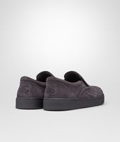 Bottega Veneta® SNEAKER MEDIUM GREY IN INTRECCIATO SUEDE Bottega Veneta® SNEAKER MEDIUM GREY IN INTRECCIATO SUEDE