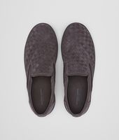 Bottega Veneta® SNEAKER MEDIUM GREY IN INTRECCIATO SUEDE Bottega Veneta® SNEAKER MEDIUM GREY IN INTRECCIATO SUEDE