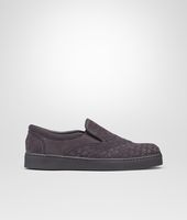 Bottega Veneta® SNEAKER MEDIUM GREY IN INTRECCIATO SUEDE Bottega Veneta® SNEAKER MEDIUM GREY IN INTRECCIATO SUEDE