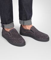 Bottega Veneta® SNEAKER MEDIUM GREY IN INTRECCIATO SUEDE Bottega Veneta® SNEAKER MEDIUM GREY IN INTRECCIATO SUEDE