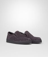 Bottega Veneta® SNEAKER MEDIUM GREY IN INTRECCIATO SUEDE Bottega Veneta® SNEAKER MEDIUM GREY IN INTRECCIATO SUEDE