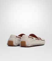 Bottega Veneta® Sand Intrecciato Suede Moccasin Bottega Veneta® Sand Intrecciato Suede Moccasin