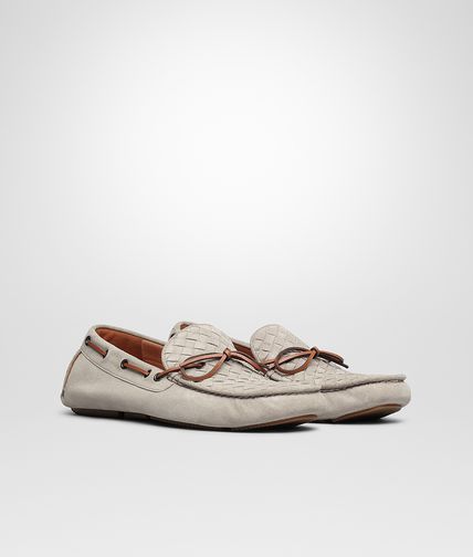 BOTTEGA VENETA - Sand Intrecciato Suede Moccasin