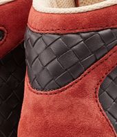 Bottega Veneta® SNEAKER AUS KALBS-WILDLEDER INTRECCIATO MEDIUM GREY UND BURNT RED Bottega Veneta® SNEAKER AUS KALBS-WILDLEDER INTRECCIATO MEDIUM GREY UND BURNT RED