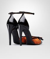 Bottega Veneta® NERO SUN CHRYSANTHEMUM SHANTUNG JACQUARD SANDAL Bottega Veneta® NERO SUN CHRYSANTHEMUM SHANTUNG JACQUARD SANDAL