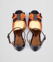 Bottega Veneta® NERO SUN CHRYSANTHEMUM SHANTUNG JACQUARD SANDAL Bottega Veneta® NERO SUN CHRYSANTHEMUM SHANTUNG JACQUARD SANDAL