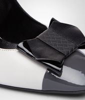 Bottega Veneta® MIST MEDIUM GREY SMOOTH CHEVRE PATENT PUMP Bottega Veneta® MIST MEDIUM GREY SMOOTH CHEVRE PATENT PUMP