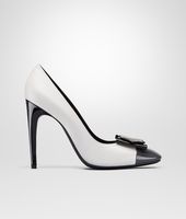 Bottega Veneta® MIST MEDIUM GREY SMOOTH CHEVRE PATENT PUMP Bottega Veneta® MIST MEDIUM GREY SMOOTH CHEVRE PATENT PUMP