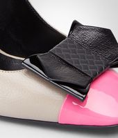 Bottega Veneta® Sand Rosa Shock Smooth Chevre Patent Pump Bottega Veneta® Sand Rosa Shock Smooth Chevre Patent Pump