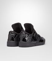 Bottega Veneta® Nero Intrecciato Calf Vernis Sneaker Bottega Veneta® Nero Intrecciato Calf Vernis Sneaker