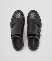 Bottega Veneta® Nero Intrecciato Calf Vernis Sneaker Bottega Veneta® Nero Intrecciato Calf Vernis Sneaker